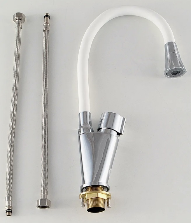 Смеситель кухня нажимного типа Diadonna D174-41 лат гибкий излив