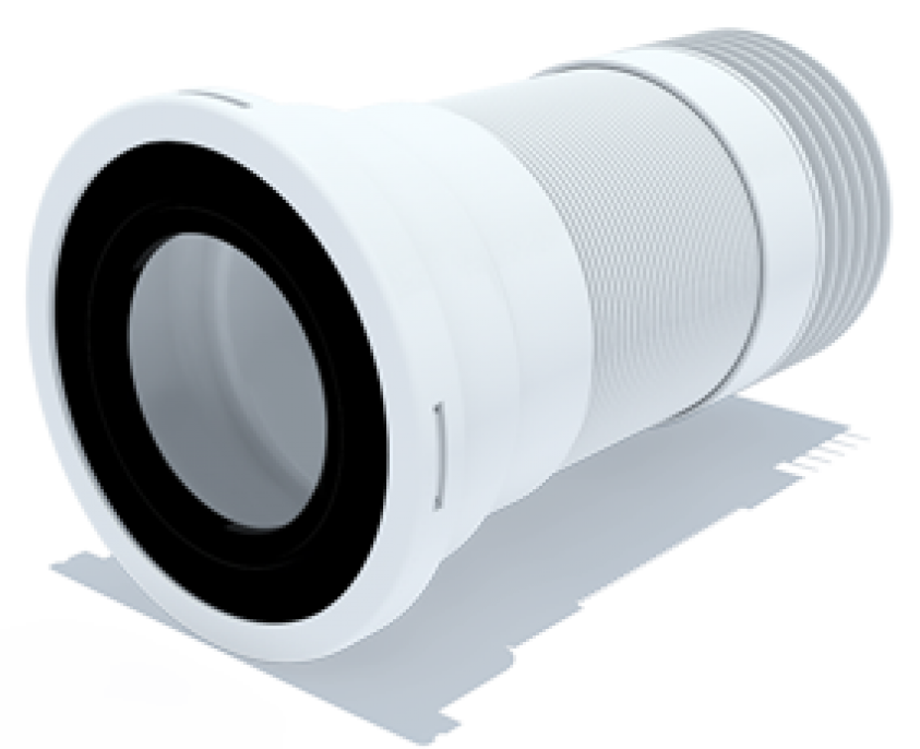 Сливная гофра д/унитаза АНИ К728R улучш манжета 340-870мм