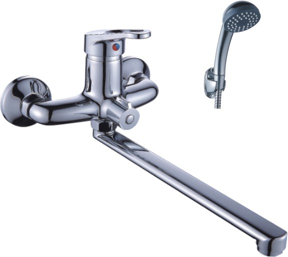 Смеситель ванна шар Эверест В22-028 руч пластик див в корп L излив 35мм