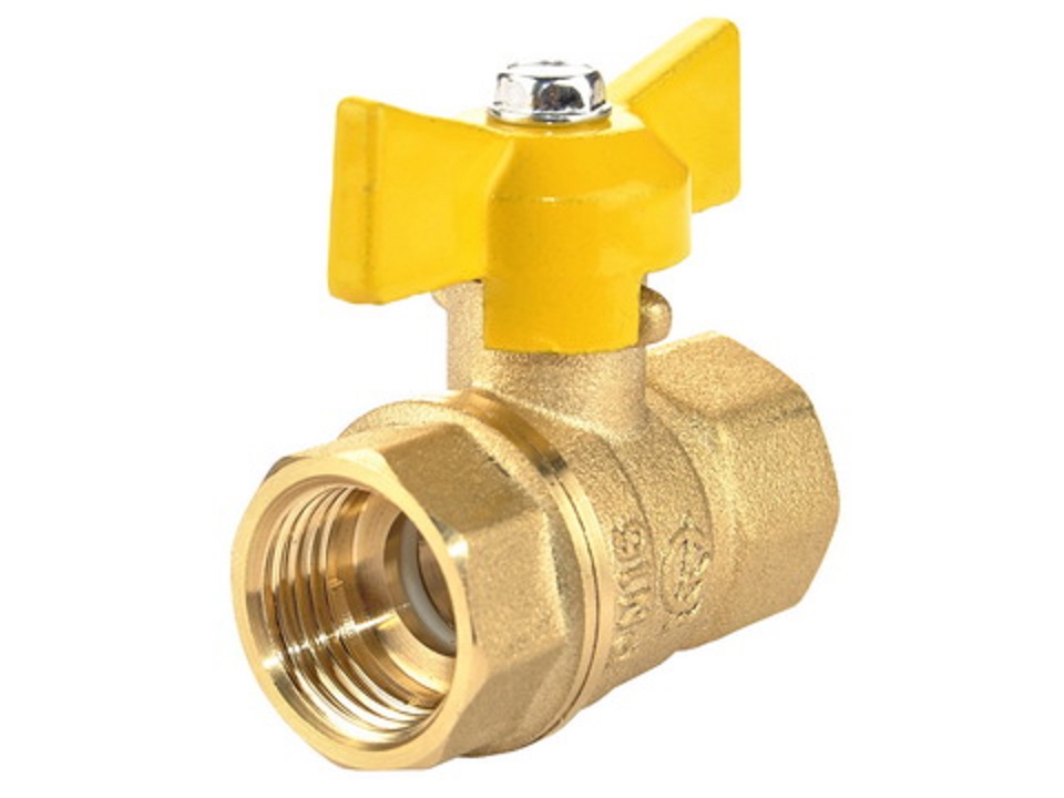 Кран шаровой    1/2"  газовый гг бабочка 230 ГАЛЛОП стандарт