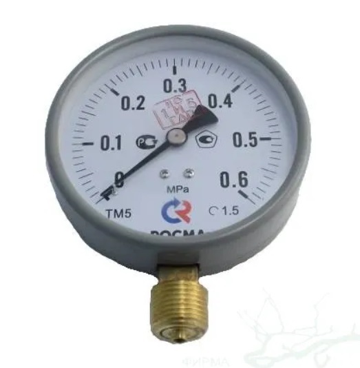 Манометр ТМ-510Р Ду 100 с н/подкл 150°С 1/2"   0-6 бар