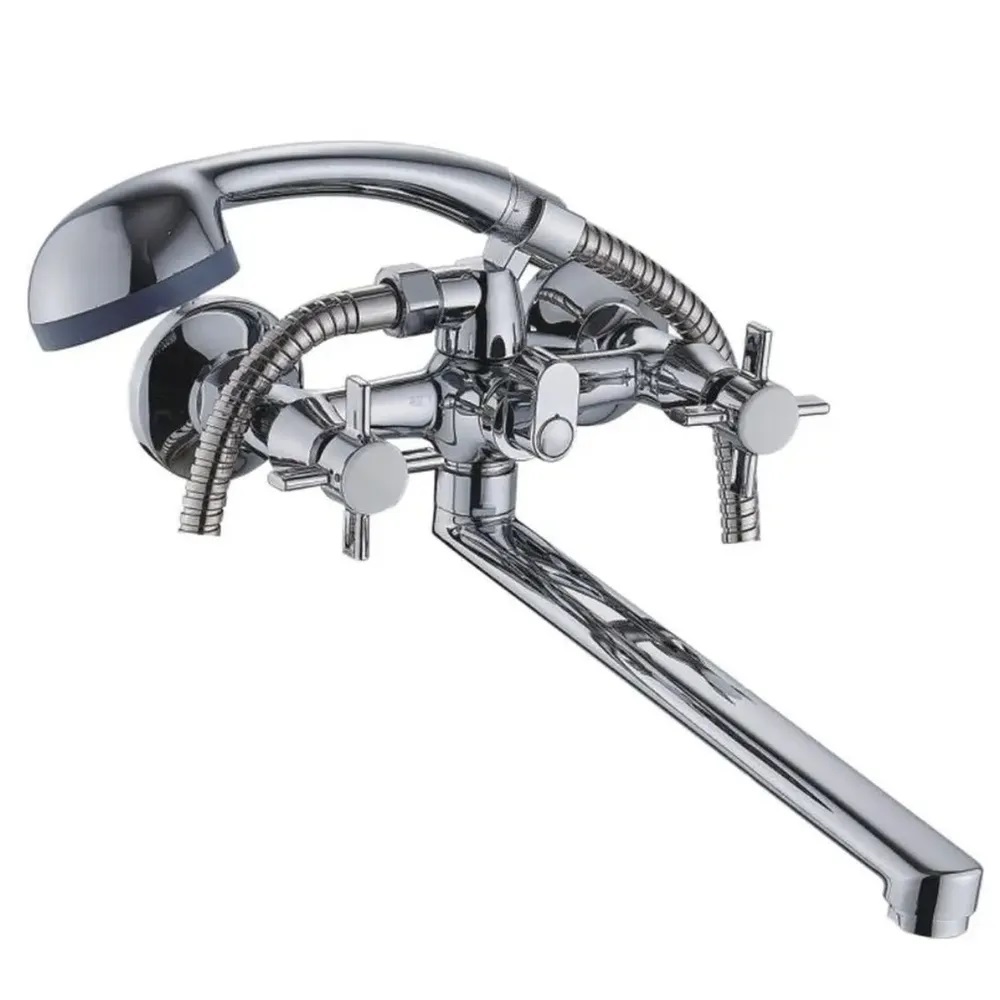 Смеситель ванна кер Эверест В23-354 див в корп L излив крест