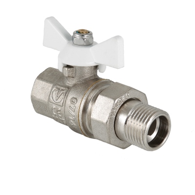 картинка Кран шаровой    3/4" с американкой бел бабочка Valtec Base VT.227(-/7/84 шт)