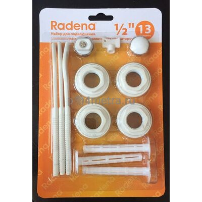 Комплект д/радиатора универ 1/2" с 3-я кронш Radena