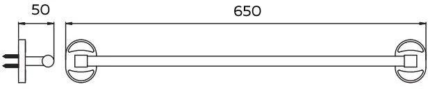 картинка Potato P2901 полотенцедержатель 68см(-/-/10 шт)