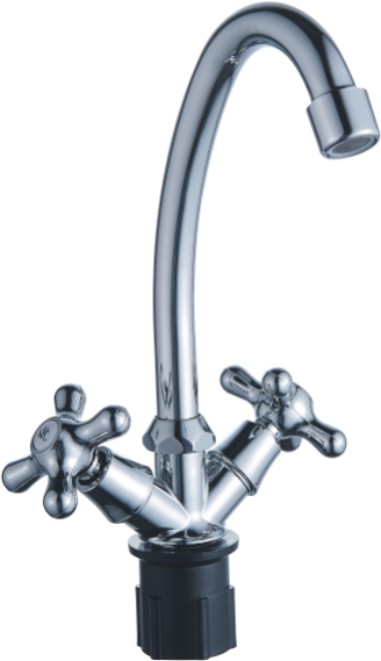 Смеситель кухня кер Эверест B49-340М крест б/подводки