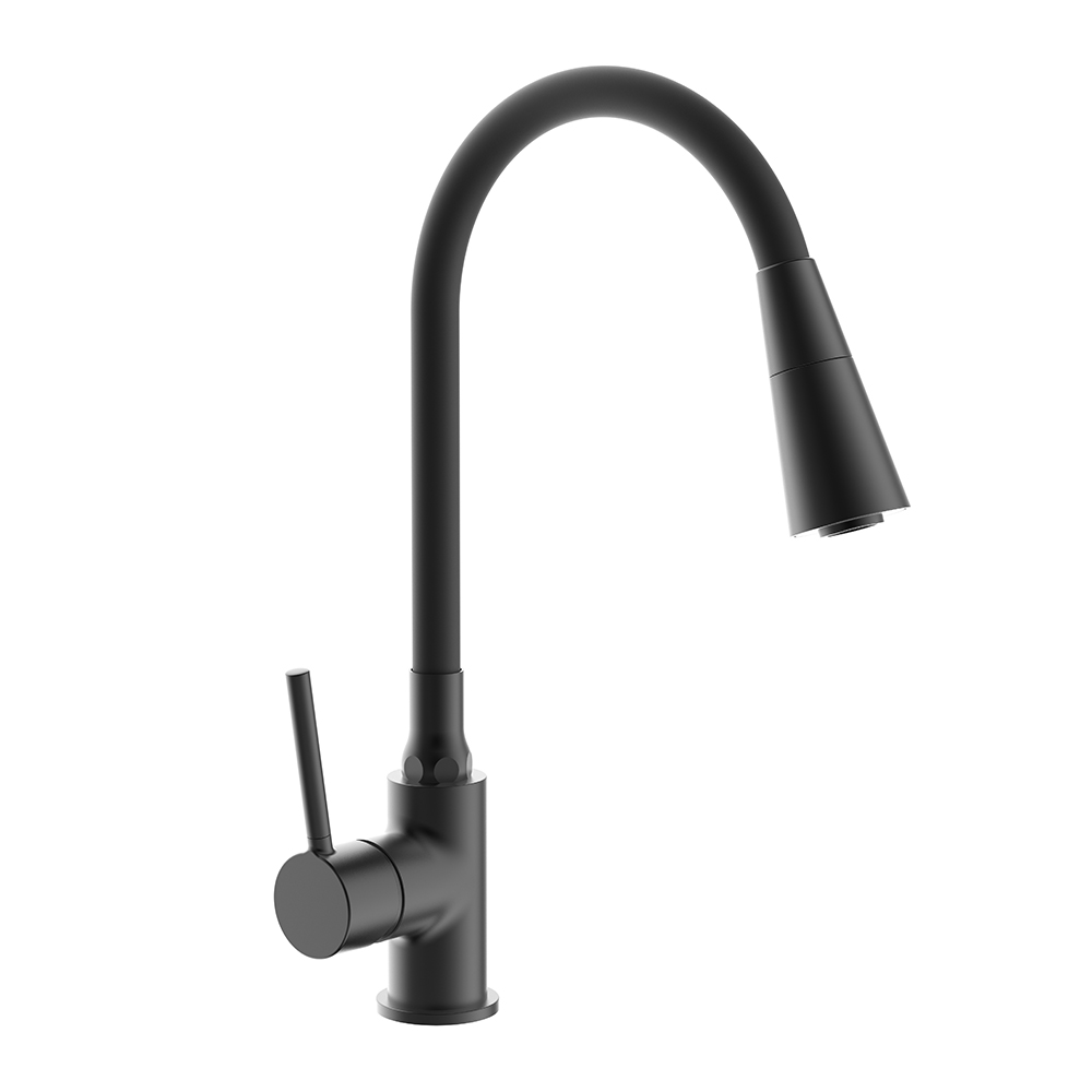Смеситель кухня шар Frap F4044-6 лат бок руч гибкий излив 35мм черный