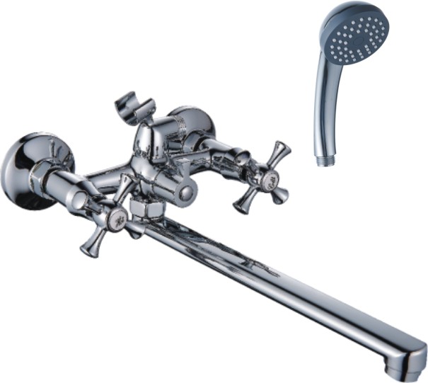 Смеситель ванна кер Эверест В23-064 див в корп L излив крест