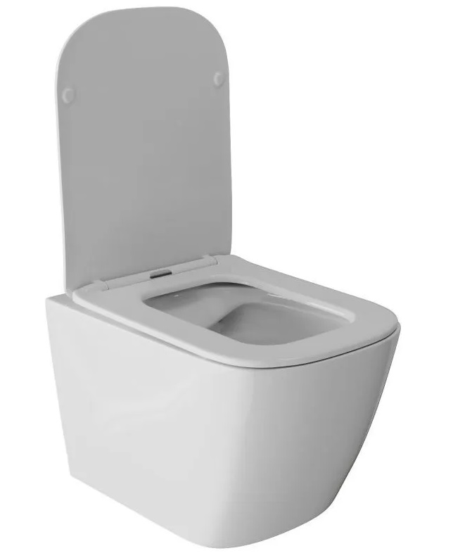 Чаша унитаза WAVE QUADRO подвесная безободковая дюро с м/л