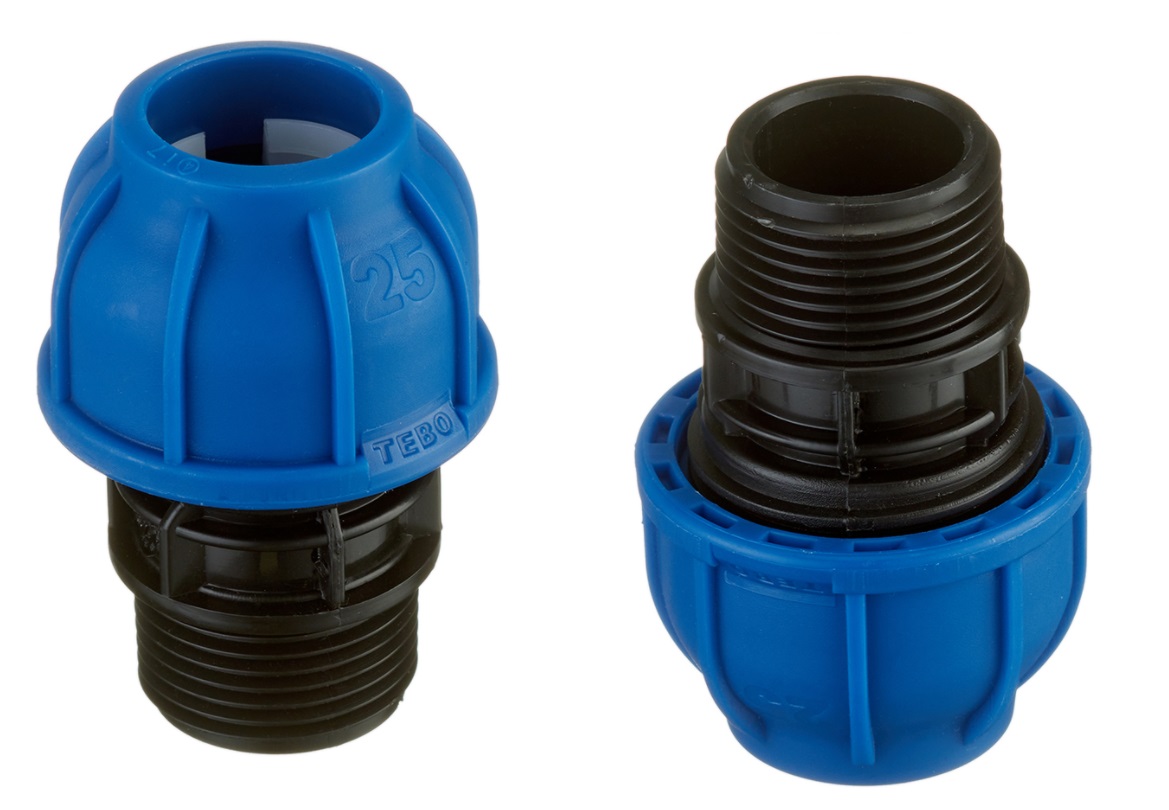 Муфта нар/р 25*1" ПНД Tebo