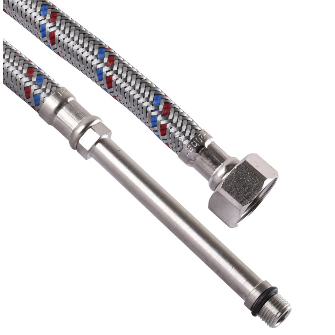 картинка Шланг к смесителю   80 см нерж 10мм М-10 Монофлекс longer штука(-/-/- шт)