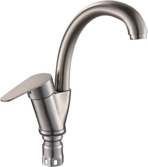 Смеситель кухня шар Potato P59310SN нерж бок руч 35мм сатин