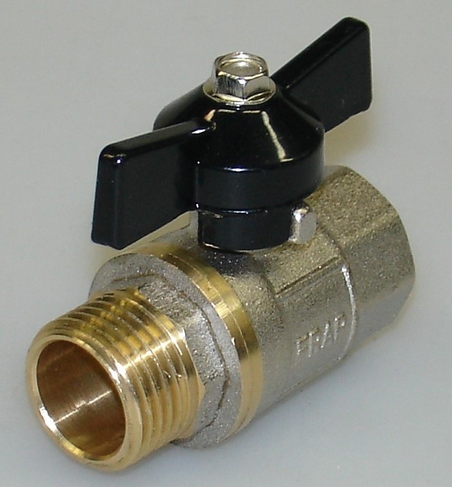 картинка Кран шаровой    1/2"  гш бабочка Frap F212.04(-/24/144 шт)