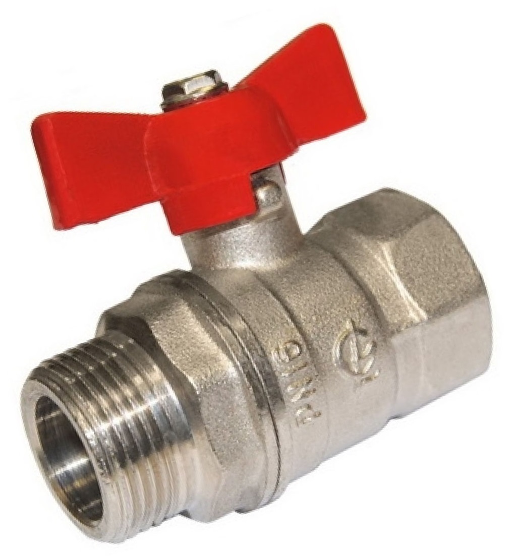 Кран шаровой    3/4"  гш бабочка КРЕПЫШ ГАЛЛОП никель