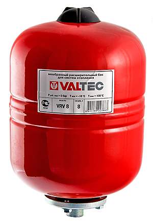 картинка Бак расширительный Valtec отопл   8л красный(-/-/8 шт)