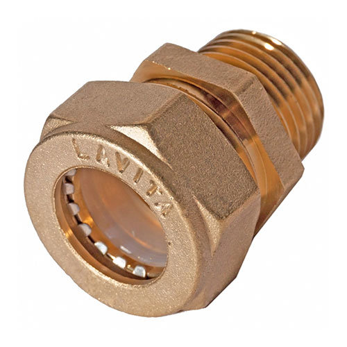 картинка Соединение нар/р 15*1/2" Lavita V/S латунь(-/30/300 шт)