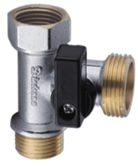 картинка Кран шаровой тройник 1/2"*3/4"  гш Diadonna D103(-/10/100 шт)