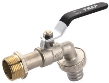 картинка Кран шаровой    1/2" со штуцером ручка Frap F231.04(-/20/120 шт)