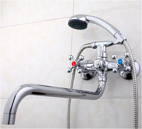 Смеситель ванна кер Frap F2619 лат литой излив крест