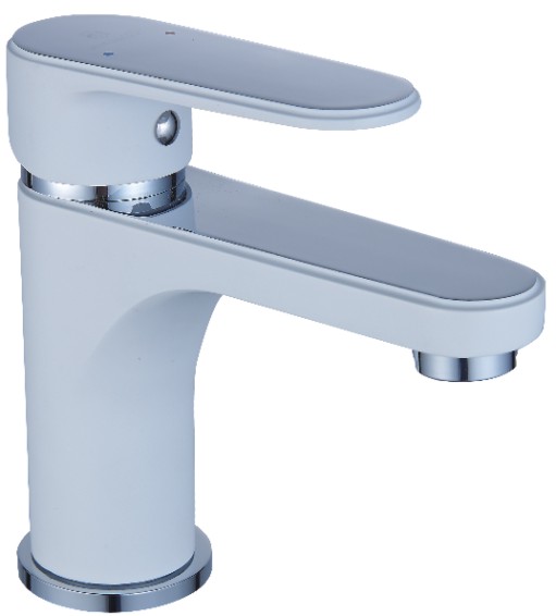 Смеситель раковина шар Diadonna D87-110117W лат 35мм хром/белый