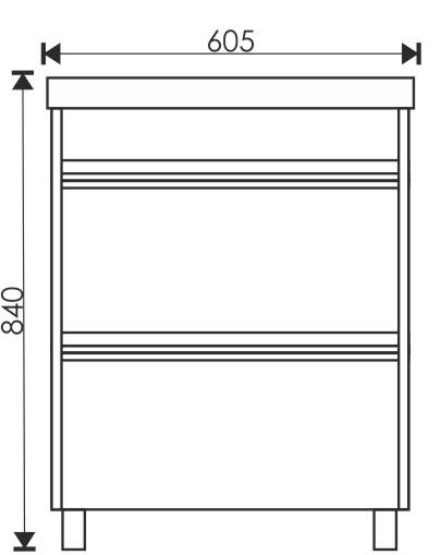 Тумба "White Stone 60" (ум.Grand 60/Moduo 60/Como 60)
