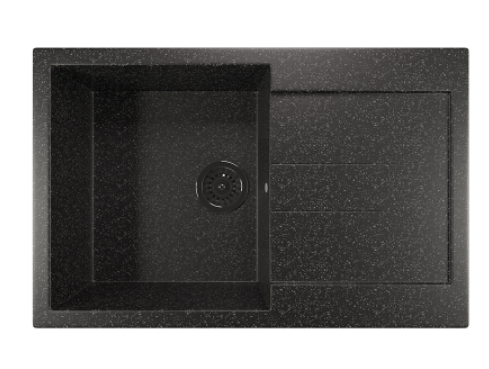 Мойка гранит Mixline ML-GM31 с крылом 495*770*190мм черный (308)