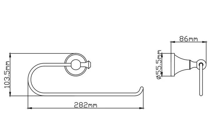 Diadonna D8003-3QH Держатель бумажных полотенец серый графит