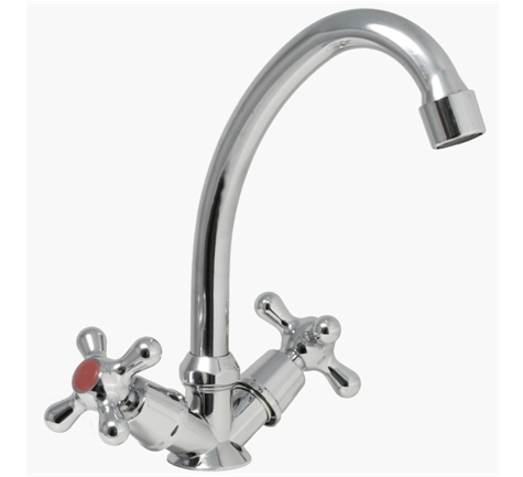 Смеситель кухня кер Frap F4119 крест шпилька