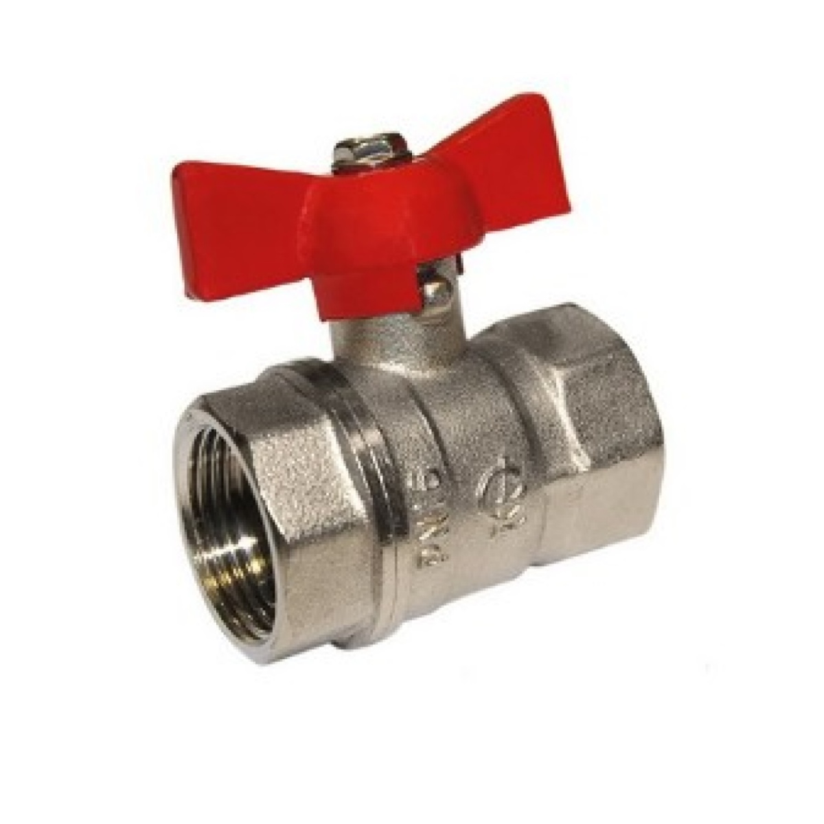 Кран шаровой    1/2"  гг бабочка КРЕПЫШ ГАЛЛОП никель