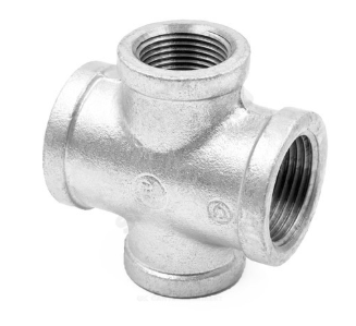 Крестовина Ду20 чугун оцинкованная