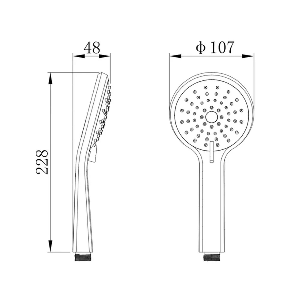 картинка Лейка душевая Potato P031 хром 3 реж(-/-/25 шт)