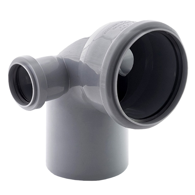 Отвод 110/50*90° с левым патрубком Tebo