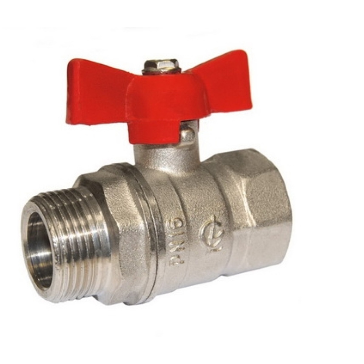 Кран шаровой    1/2"  гш бабочка КРЕПЫШ ГАЛЛОП никель