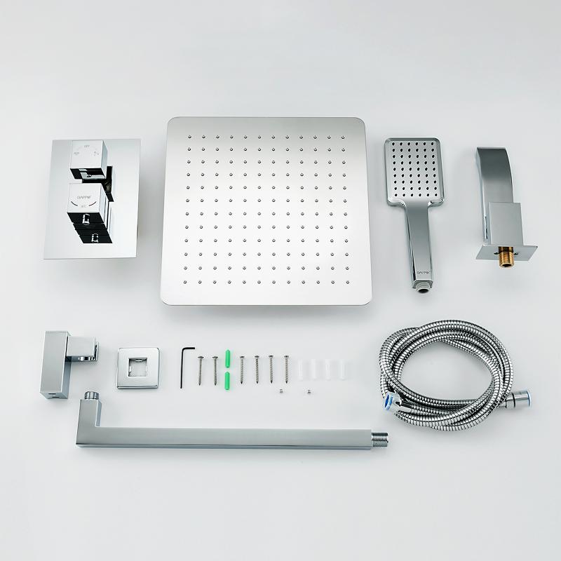 Душевая система шар Gappo G7107-40 лат встр. хром. тропический душ