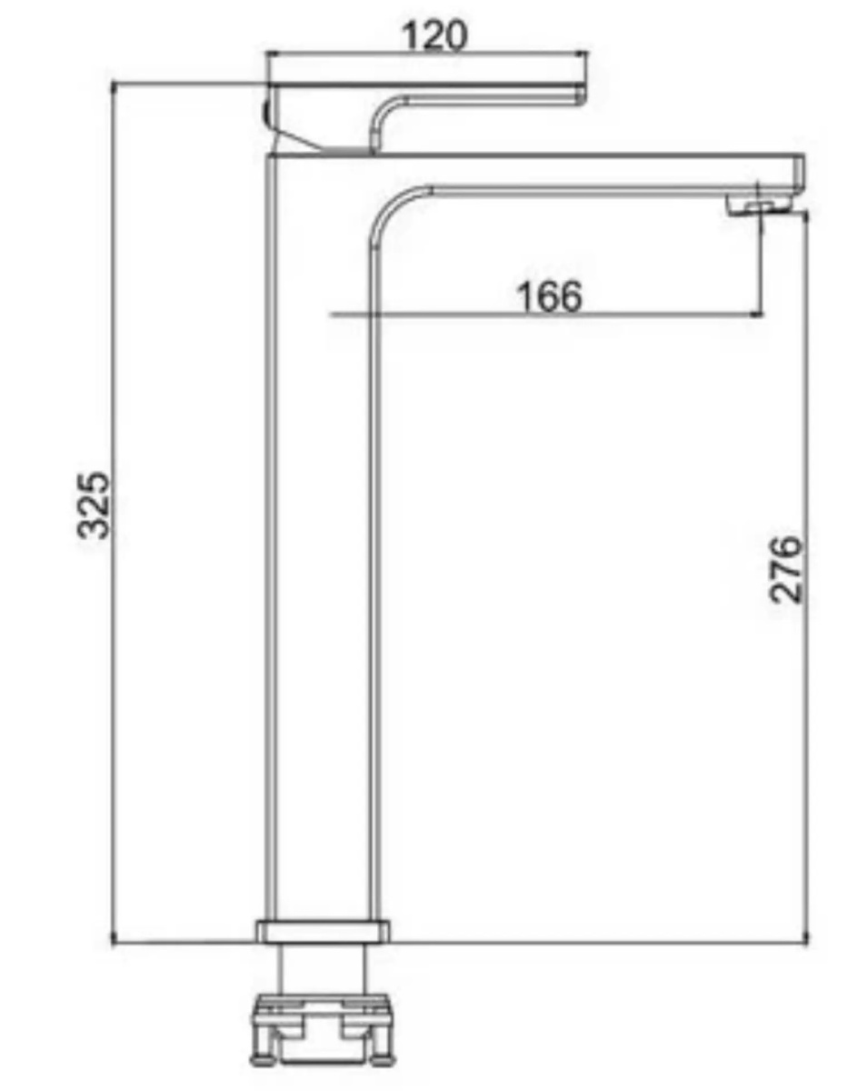 Смеситель раковина шар Gappo G1017-92 высокий 35мм оружейная сталь