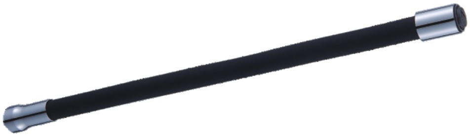 Излив д/см кухня Potato P68-1L гибкий  черный