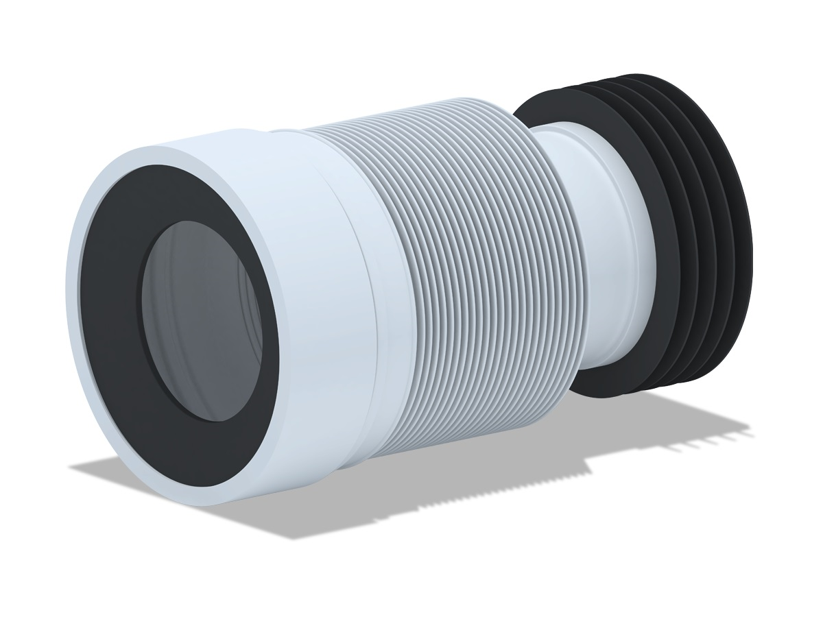 Сливная гофра д/унитаза АНИ К828R улучш манжета 225-520мм