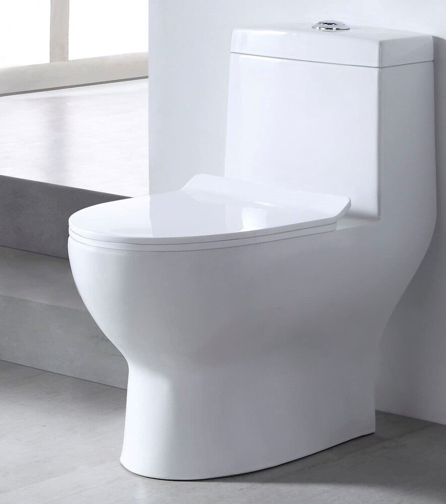 картинка Моноблок EvaGold SM9601R безободковый, тонкое дюро (с гофрой и подводкой)(-/-/1 шт)