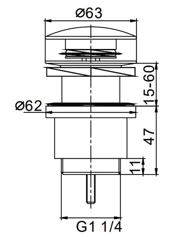 Донный клапан Frap F67-3 автомат сатин золотой