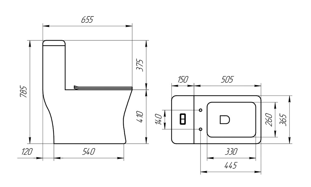 картинка Моноблок EvaGold SM9608, тонкое дюро (с гофрой и подводкой)(-/-/1 шт)