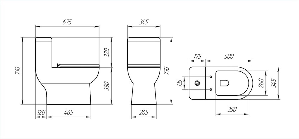 Моноблок EvaGold SM9601R безободковый, тонкое дюро (с гофрой и подводкой)
