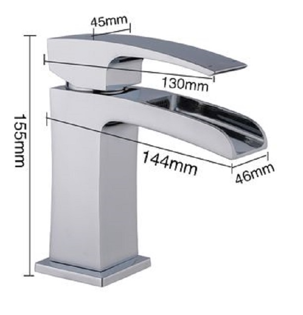 Смеситель раковина шар Gappo G1007-20 лат водопад 35мм