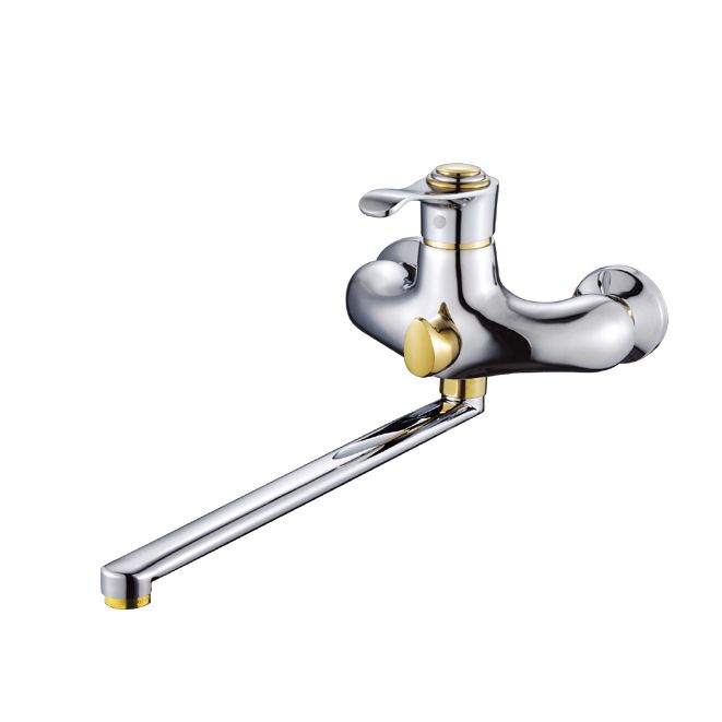 Смеситель ванна шар Potato P2215-4 див в корп L излив 35мм хром/золото