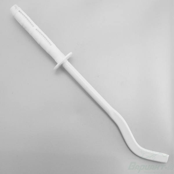 Кронштейн штыревой плоский с дюб белый 9х220