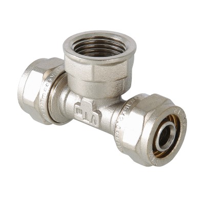 Тройник 2ц+г 16*1/2" Valtec VTm.332